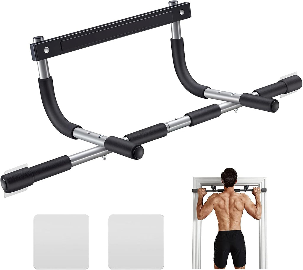 Pull Up Bar for Doorway | Thickened Steel Max Limit 440 lbs Upper Body Fitness Workout Bar| Multi-Grip Strength for
