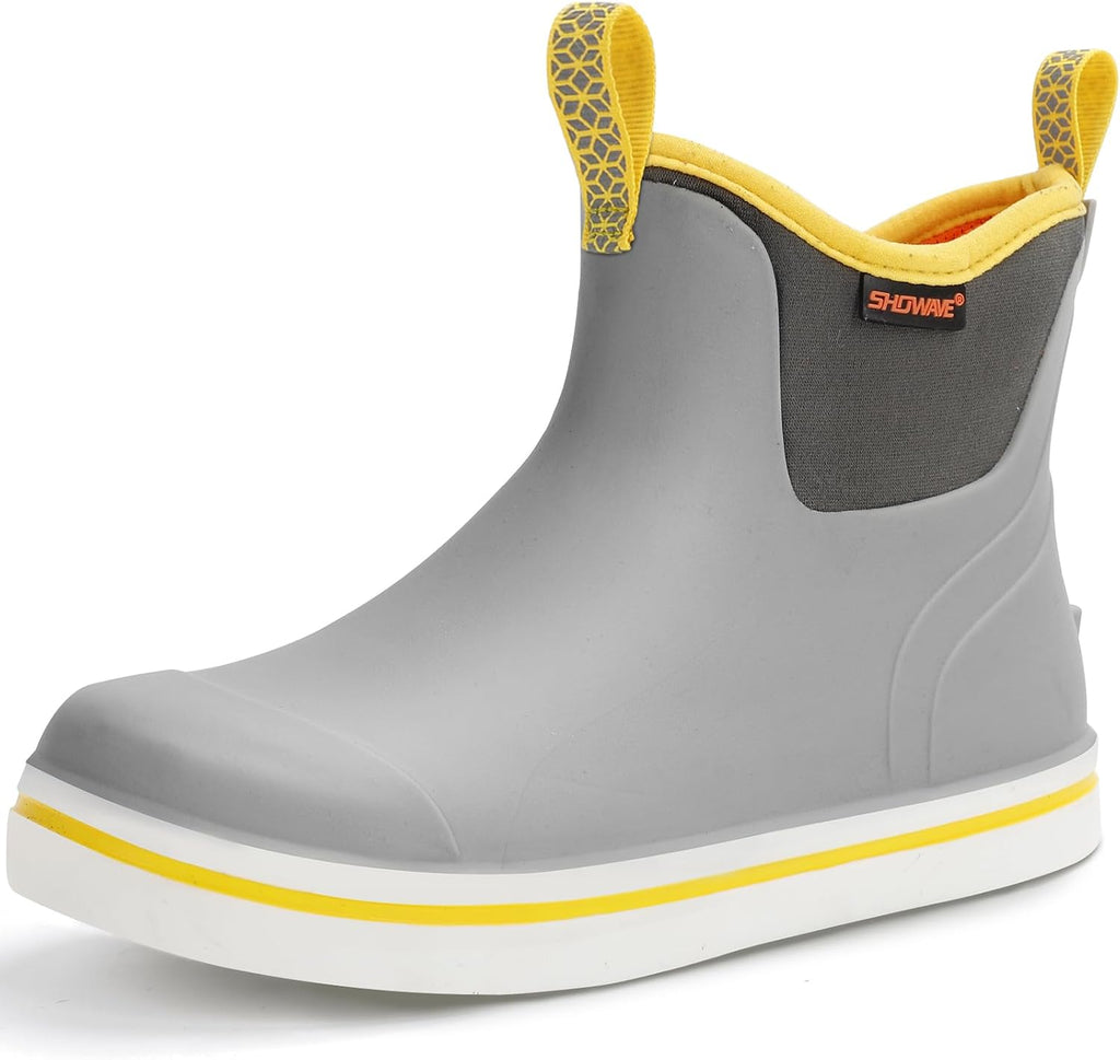 Rain Boots Kids Waterproof Deck Boots Girls Boys Mud Booties