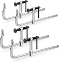 Bar Clamps 4-Pack, 12-Inch Light-duty Drop Forged Steel F Clamps (450 lbs) for Welding and Woodworking