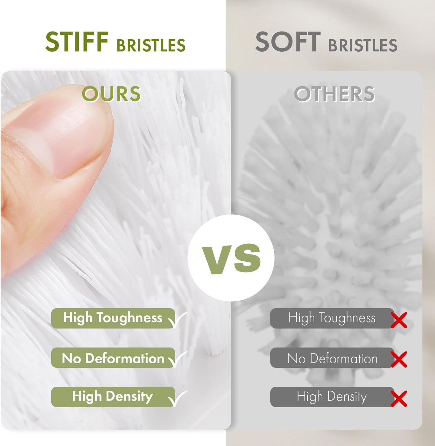 Scrub Brush for Cleaning Comfort Grip Shower Scrubber Stiff Bristles with Handle Heavy Duty Cleaner Brush for Tub