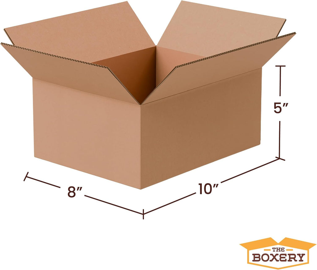 10"x8"x5" Corrugated Cardboard Boxes 25-Pack