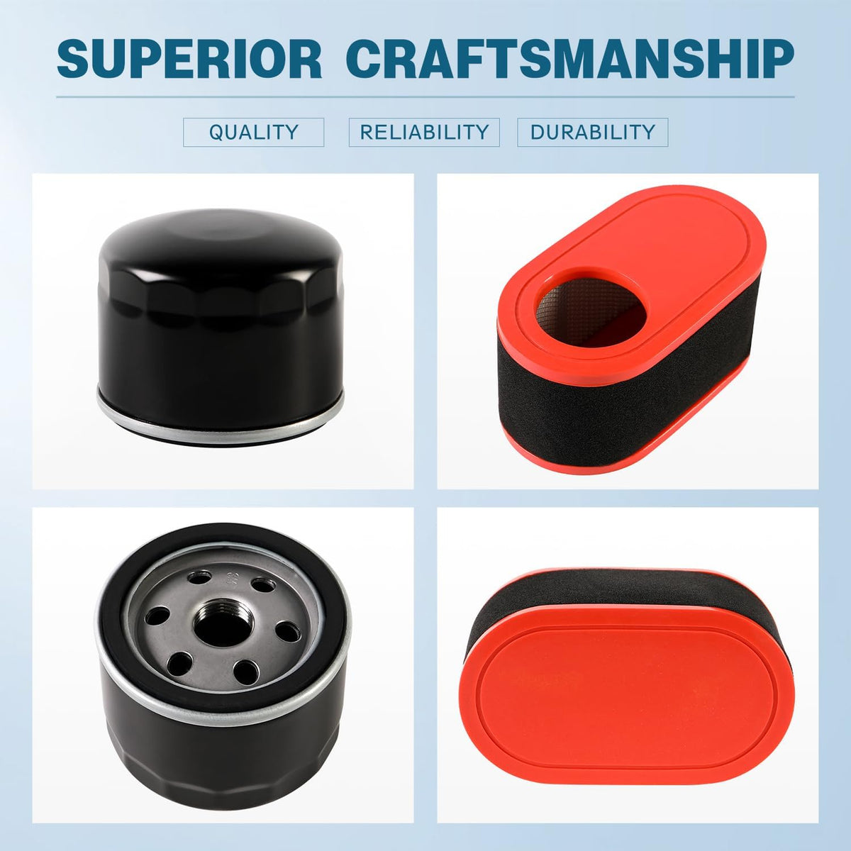 951-12260 Air Filter and 951-12690 Oil Filter Compatible with Craftsman MTD 420 CC Powermore Engine T1000 T1200 R1000 CC760ES LT4200 LT3800 4P90MUD 4P90HUB Troy-Billt TB30R Lawn Mower