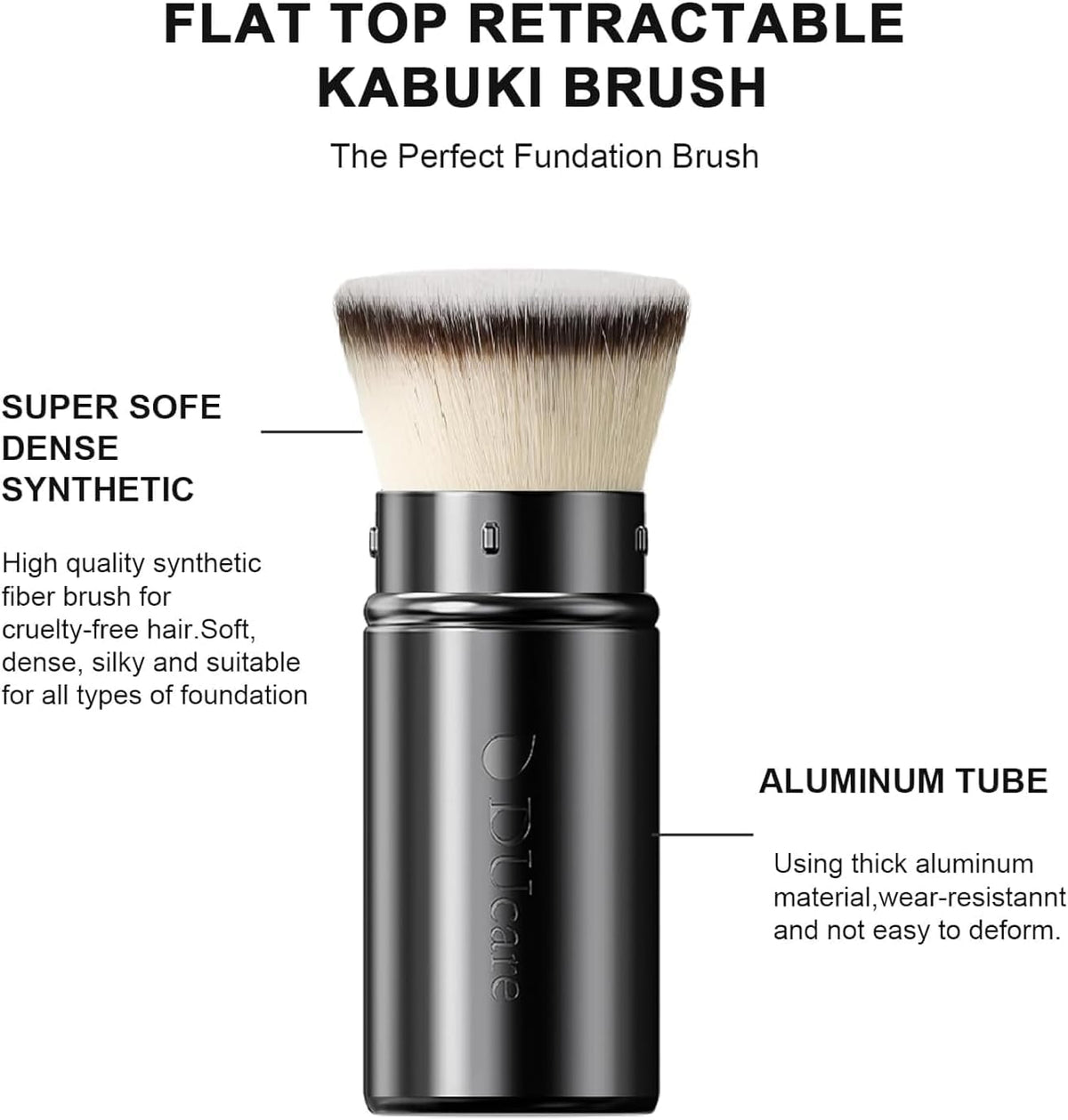 Retractable Kabuki Foundation Brush for Face Body