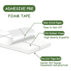 330 PCS Double Sided Foam Tape Pre Cut 1/2 X 2/5 Inch Small Size