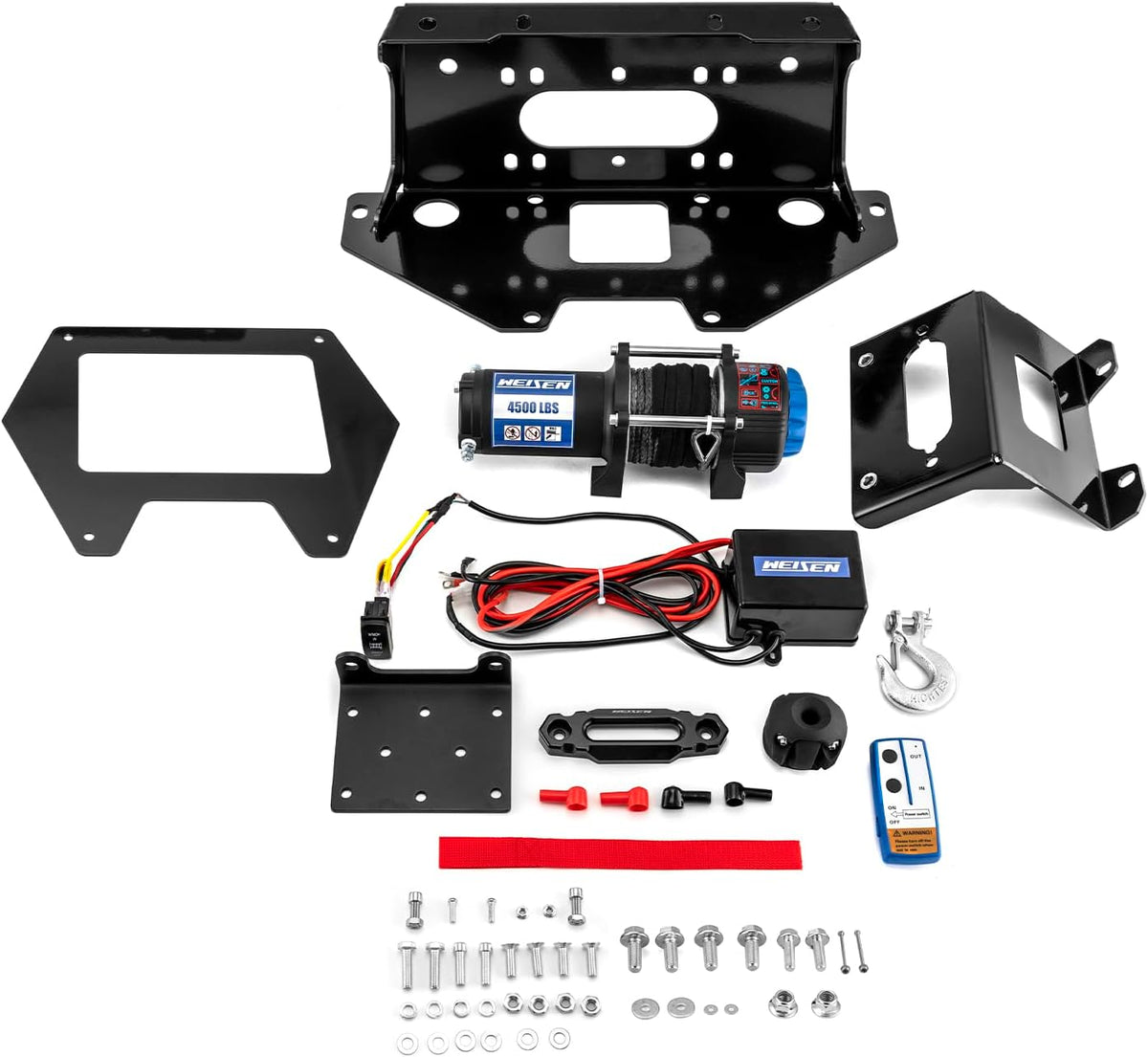 4500lb 12V Electric Winch Kit Fit for Polaris RZR PRO XP 4 2020-2026