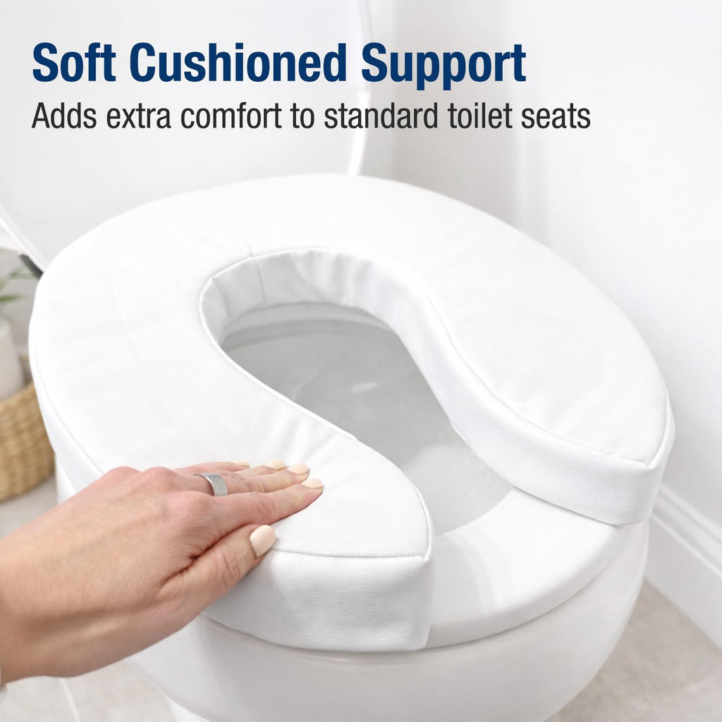 Raised Toilet Seat Toilet, Toilet Seat Riser, Seat Cushion and Toilet Seat Cover to Add Extra Padding to the Toilet