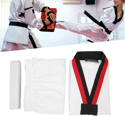 Kids Taekwondo Uniform, Breathable Taekwondo Suit Flexible Non Slip Belt for Training