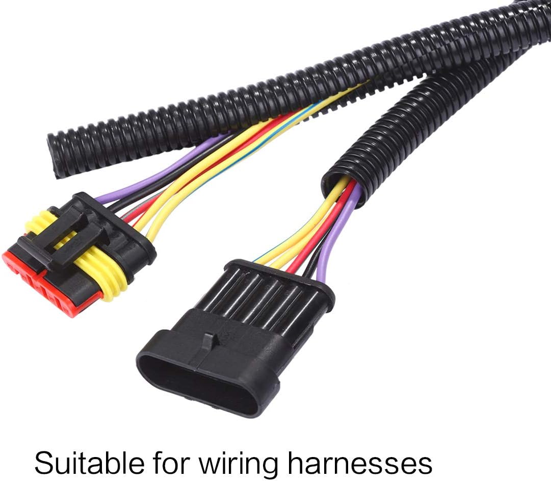 25ft - 1/4 inch Split Wire Loom Tubing - Black