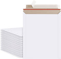 Photo Document Mailers 9.25x11.75 White Cardboard Envelopes 25 Pack Rigid Self Seal Mailing Envelopes, Stay Flat