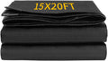 15X20FT Reinforced PE Pond Liner, 28Mil Thickness Pond Liners for Outdoor Ponds, Hemmed Edge with Buttonholes Liners