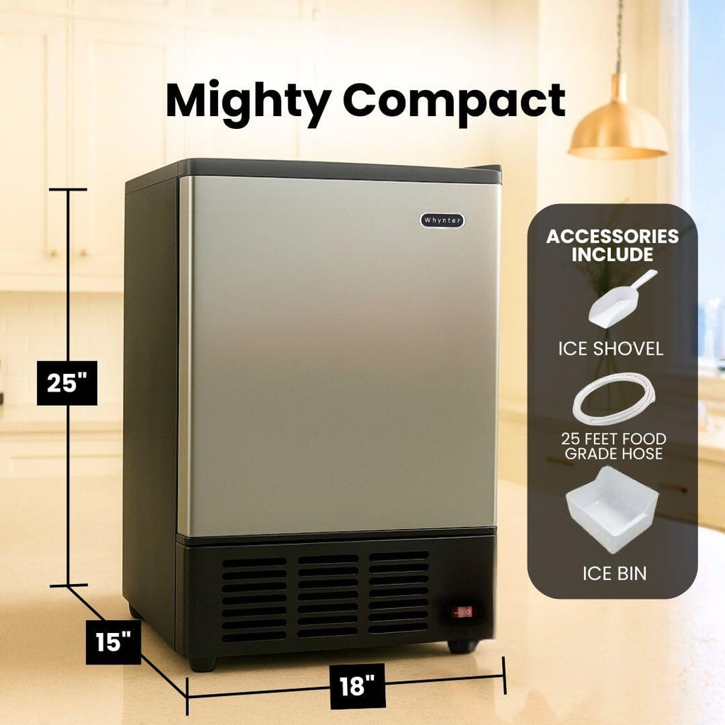 Built-In Stainless Steel Ice Maker, Undercounter, UIM-155