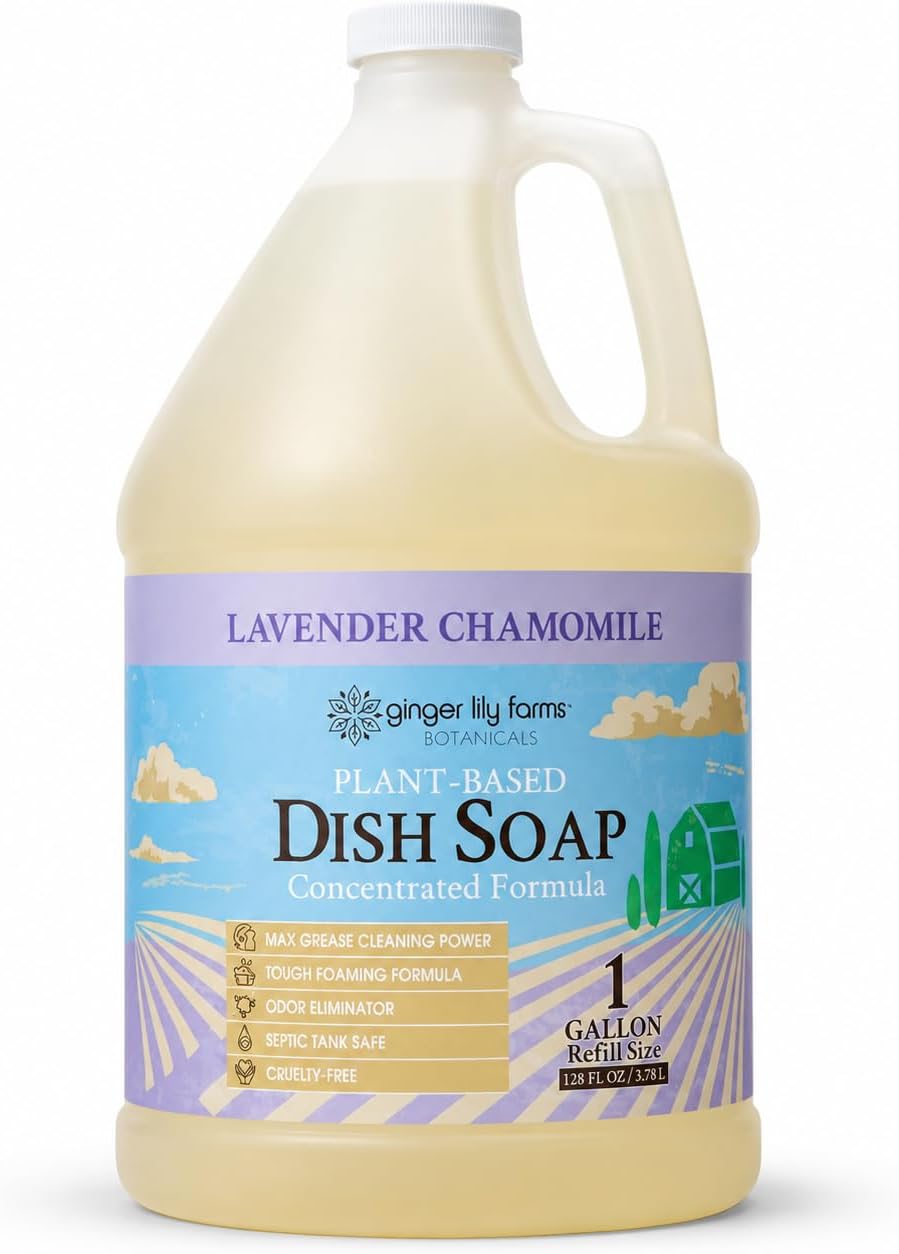 Botanicals Liquid Dish Soap, 128oz, Lavender Chamomile