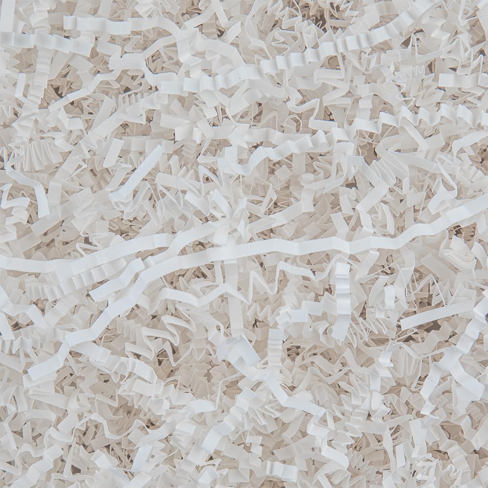 Crinkle Cut Paper Shred Filler Gift Cushion Streamer White