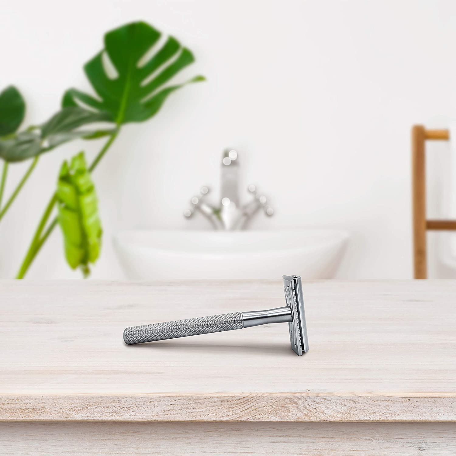 Double Edge Safety Razor for Men & Women, Metal Razor with 5 Double Edge Safety Razor Blades, Eco-Friendly Razor –