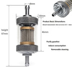 CocoMocart 1/4" Universal Fuel Filter Clear View 8mm Inline Replacement