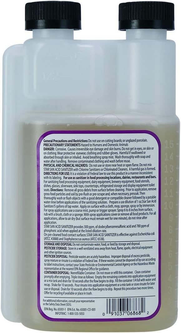 Star San Brew Sanitizer and FastRack 1 Gallon Fermenter Bundle