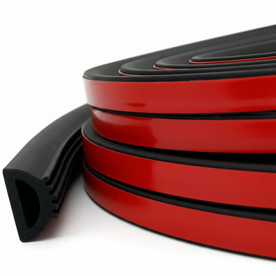 Pangda 26ft D Shape Rubber Weather Stripping Foam Self Adhesive Strip Seal