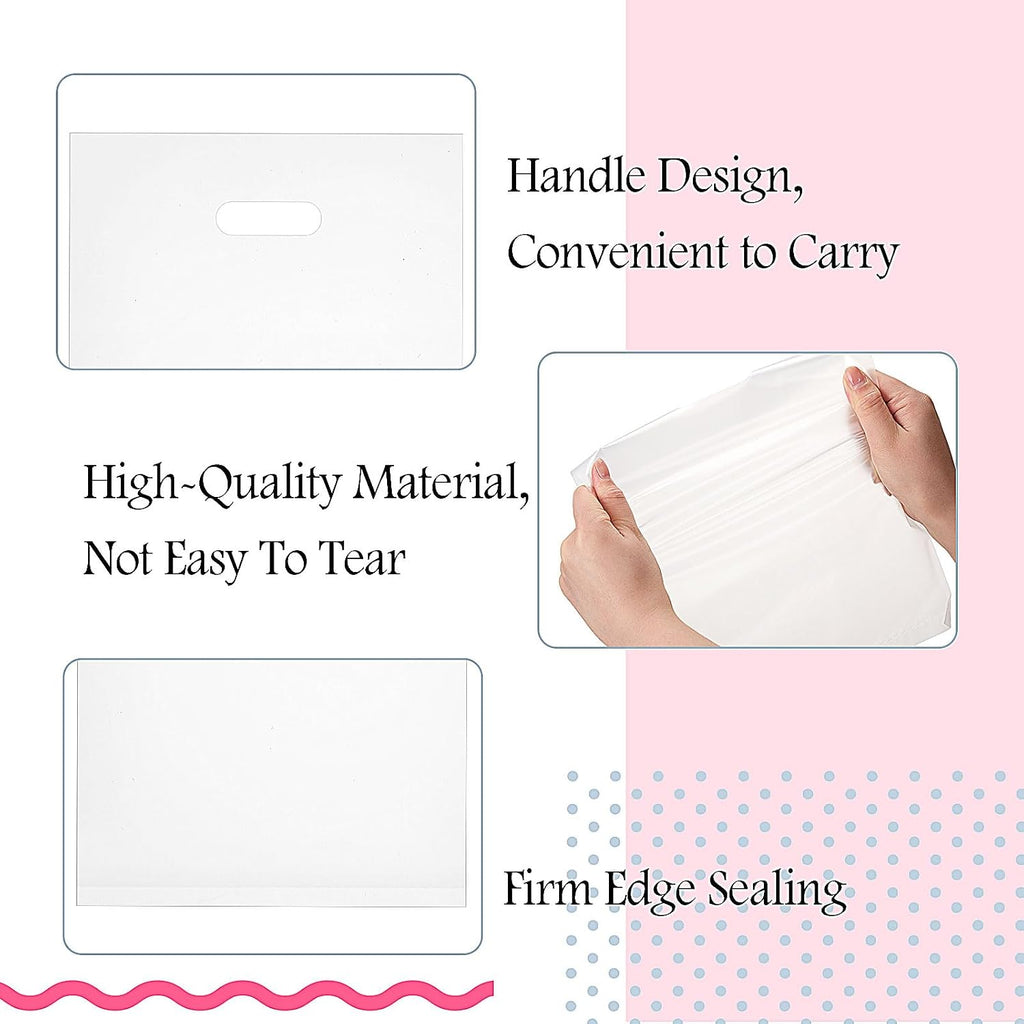 1000 Pcs Plastic Merchandise Shopping Bag Bulk 9 x 12'', Clear