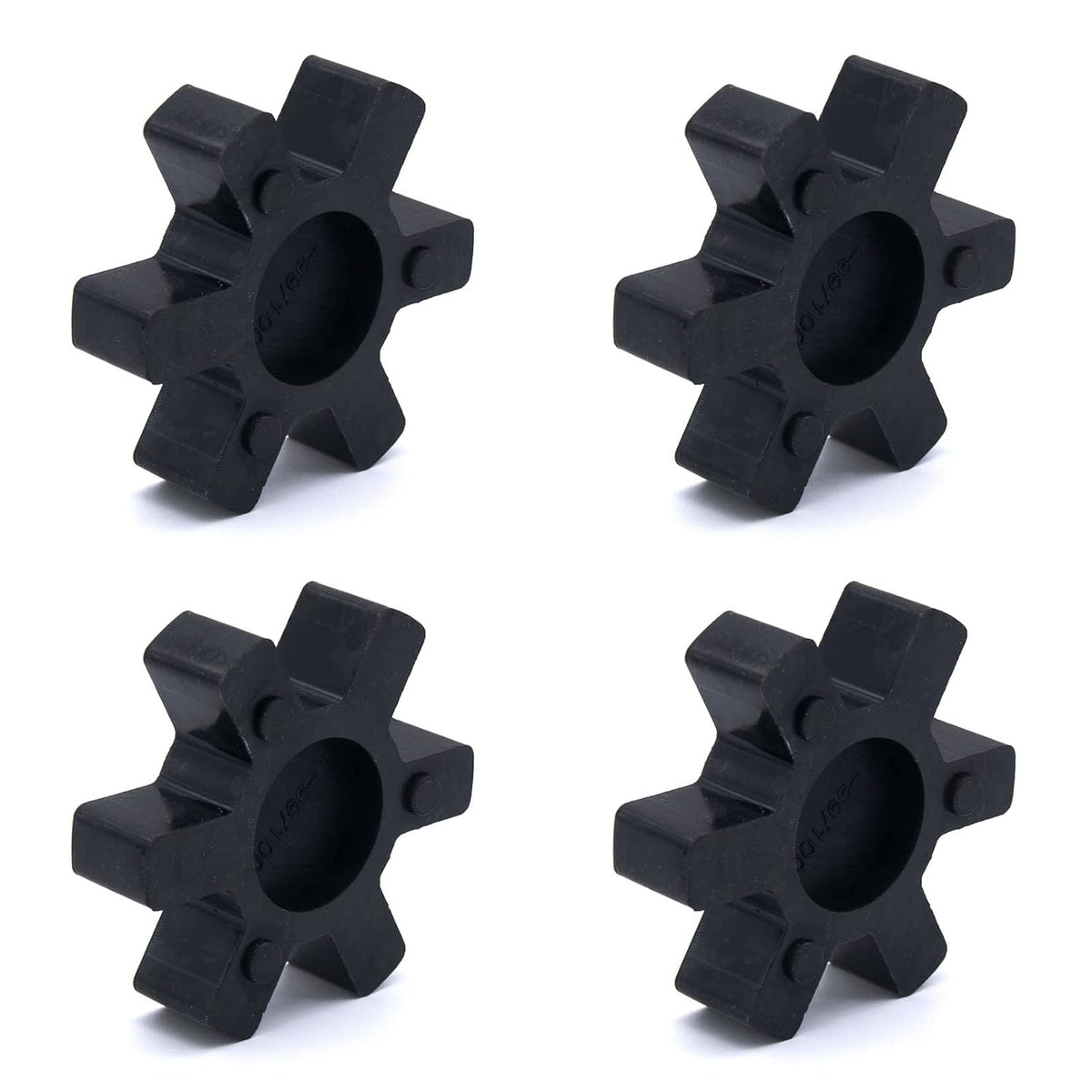 Flexible L100 NBR Rubber Spider Insert Solid Spider Center Inserts Fits for Lovejoy Martin L-Jaw Coupling (4 Pack)