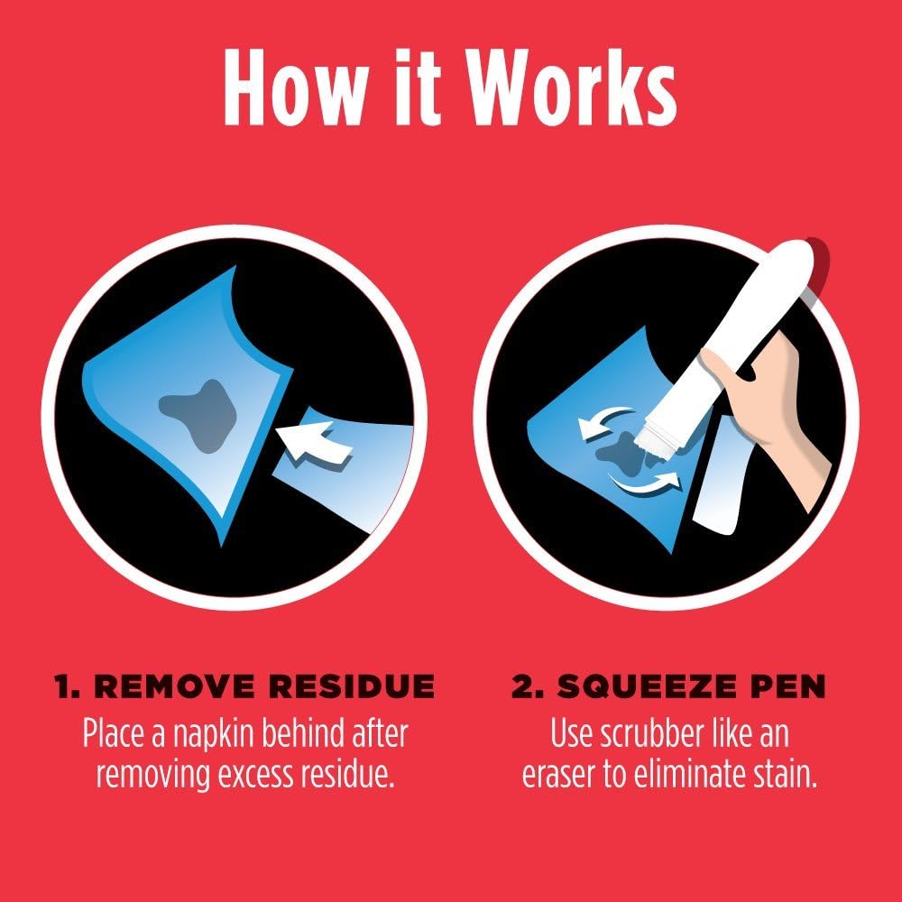 Dry-Clean Safe On-The-Go Stain Removal Pen for Clothes and Laundry, 20 ml