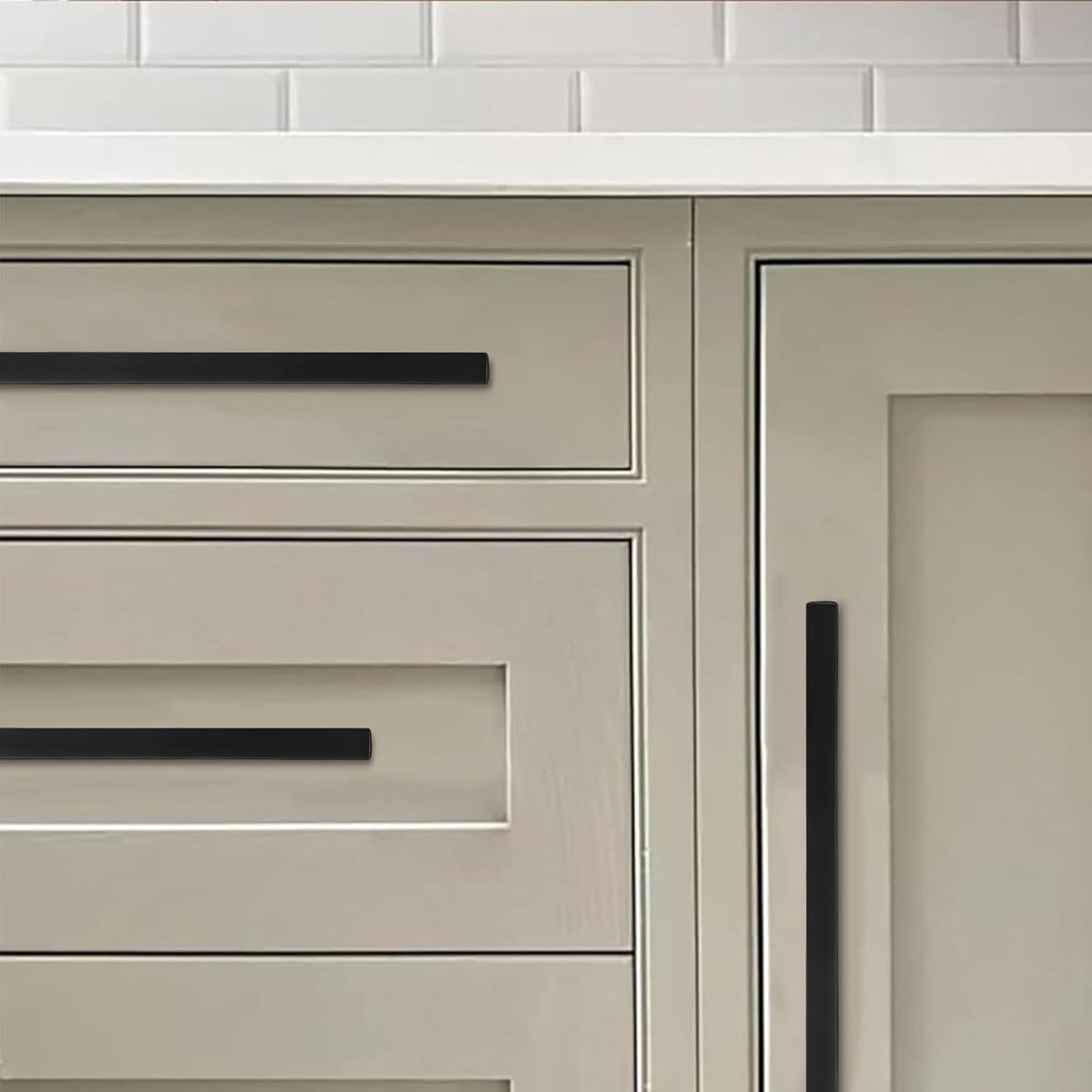 1 Pack 18 Inch Appliance Pull Matte Black Kitchen Square Cabinet Handles Solid Heavy Drawer Pulls Kitchen Cabinet