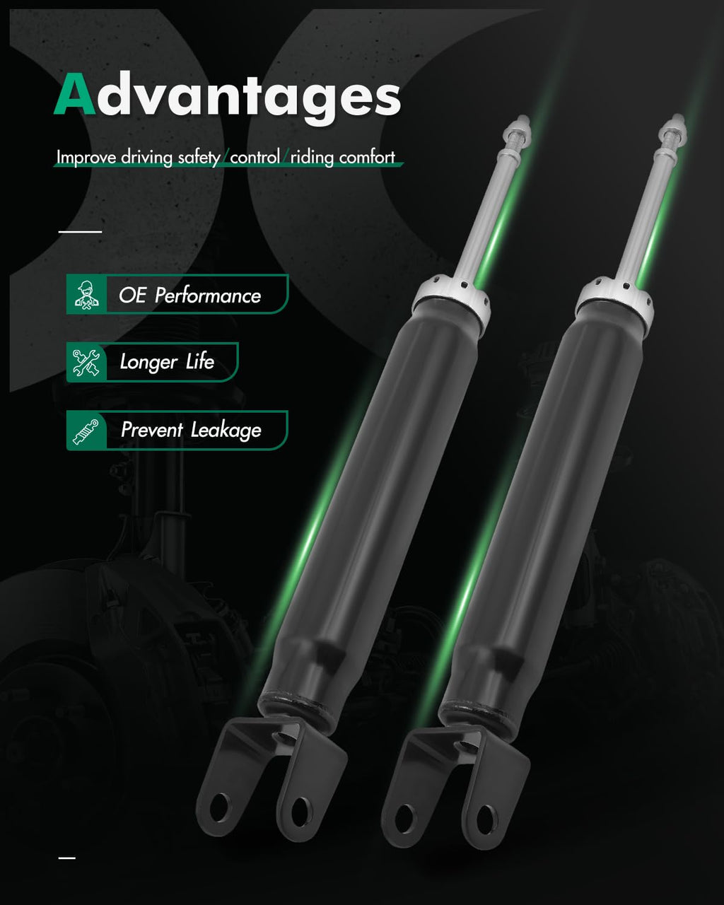 SCITOO Rear Shocks Pair for Dodge for Durango shock absorbers