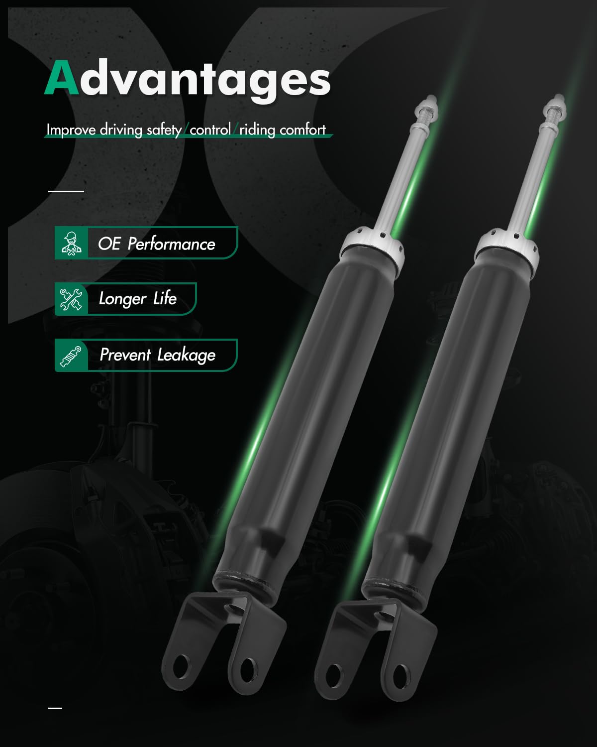 SCITOO Rear Shocks Pair for Dodge for Durango shock absorbers