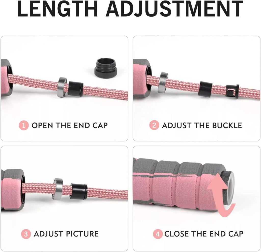 Jump Rope Cotton Adjustable Skipping Weighted jumprope for Women, Adult and Children Athletic Fitness Exercise