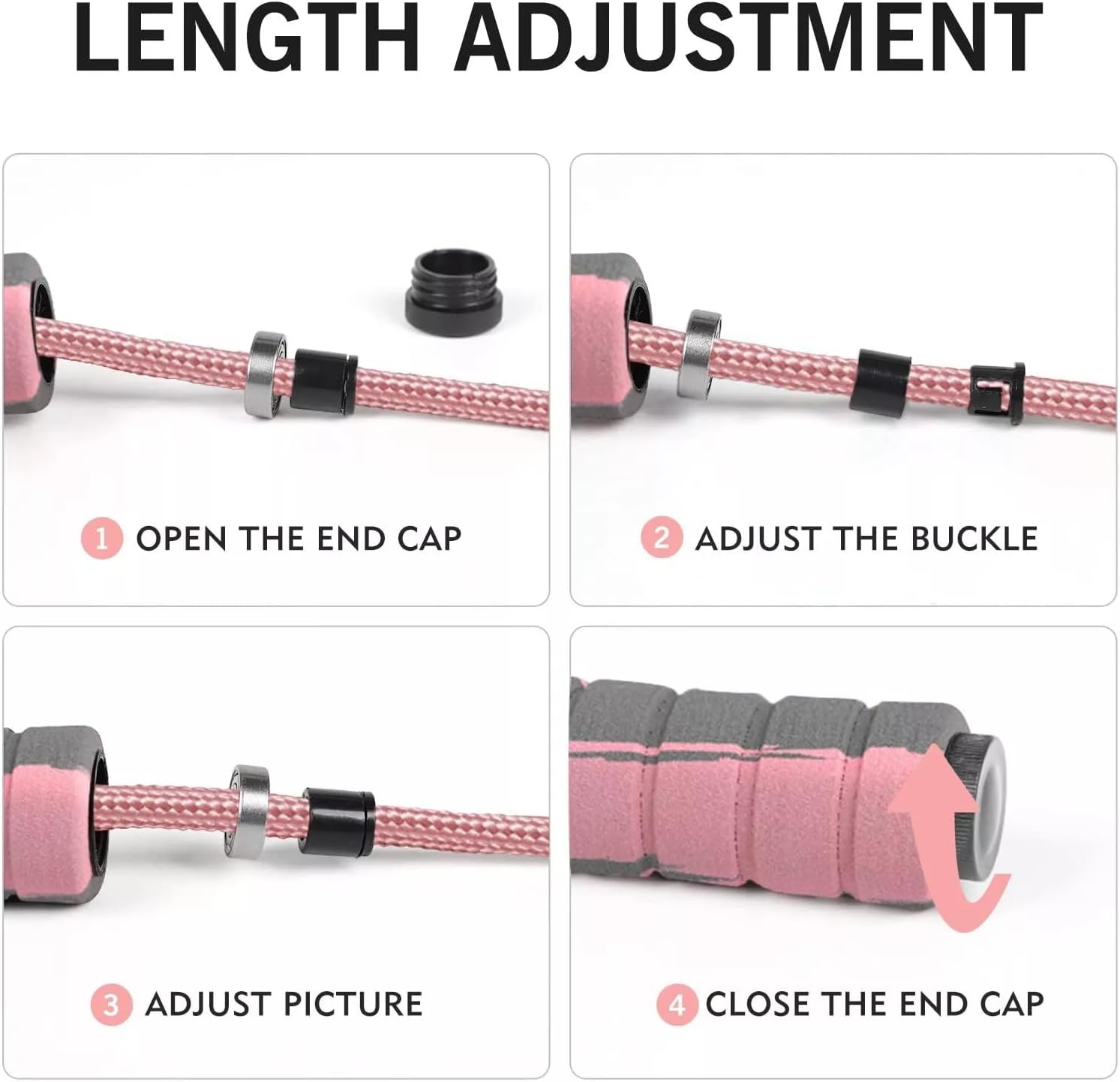 Jump Rope Cotton Adjustable Skipping Weighted jumprope for Women, Adult and Children Athletic Fitness Exercise