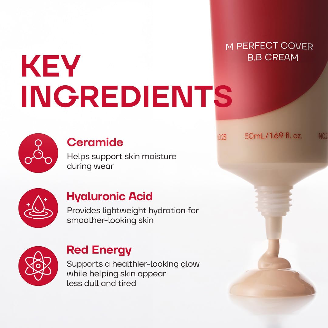 M Perfect Cover BB Cream No.21 Light Beige SPF 42 PA+++ 1.69 oz