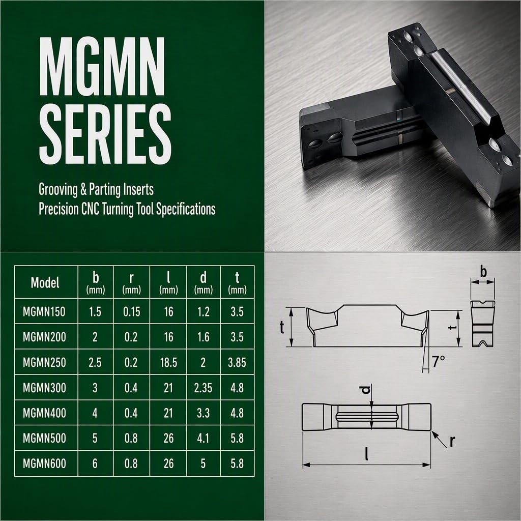 MGMN300-J Carbide Grooving Inserts 3.0mm PVD Coated for Lathe Cut-Off 10Pcs