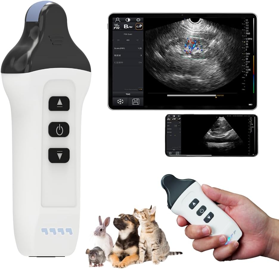 Wireless Color Doppler Ultrasound Machine 6.0MHZ Micro-Convex Probe, Wireless Ultrasound Machine for Android and iOS