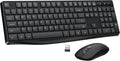 2.4G Wireless Keyboard Mouse Combo, Full-Sized for Computer- Black | Ergonomic, Low profile Keys, 3 DPI Adjustable