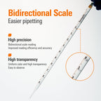 Polystyrene Serological Pipettes Individually Wrapped Sterile Plastic Graduated Pipette 50ml, Pack of 50