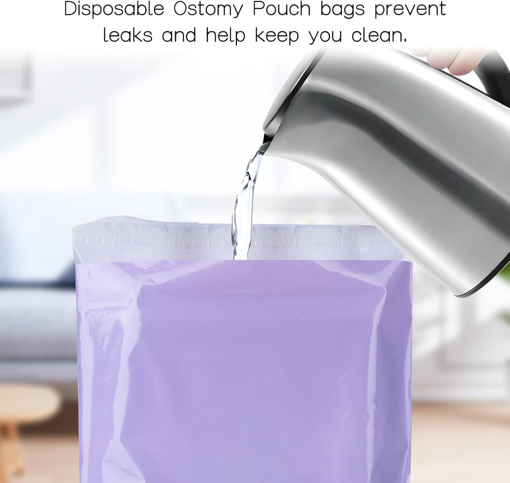 Ostomy Pouch Disposal Bags Colostomy Supplies High Sealing Prevents Odours & Leakage, Anti-Peeping Design Disposal