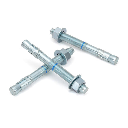 3/4" x 7" Concrete Anchors (10 Pack) 3/4 inch Wedge Anchors Bolts Zinc Plated