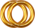 25kN Aluminum Rappel Ring, Perfect Tension O-Ring, Connection Ring for Rock Climbing, Arborist, Gold/Blue