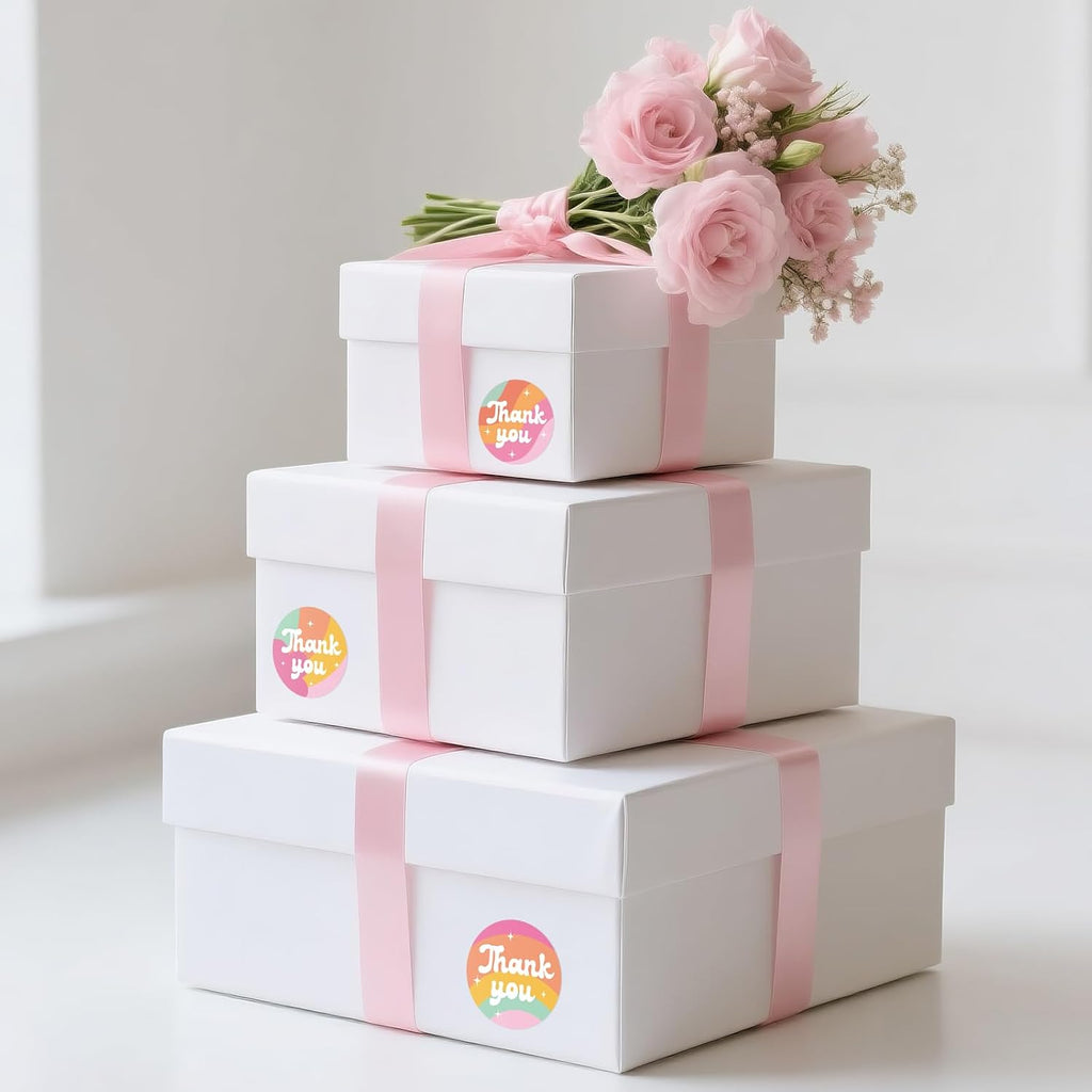 Thank You Stickers - 1000 Pcs 1.5" Thank You Stickers Small Business