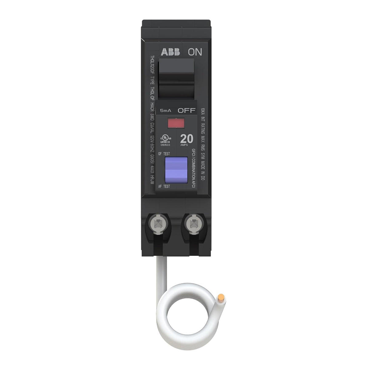 ABB Q-Line THQL1120DF • Dual Function Circuit Breaker • 20 Amp Single Pole