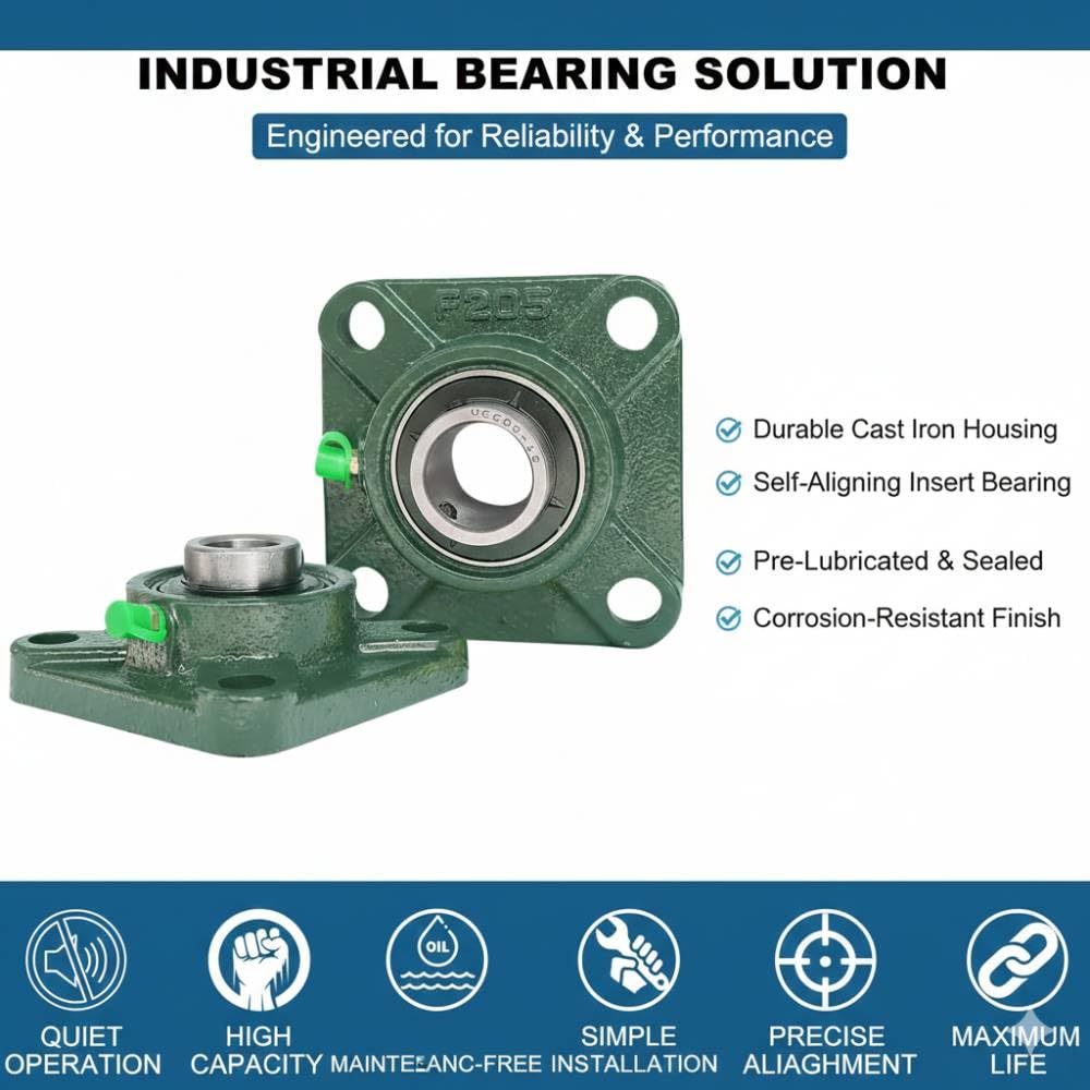 UCF211-35 Premium 4 Bolt Flange Bearing 2-3/16" Bore