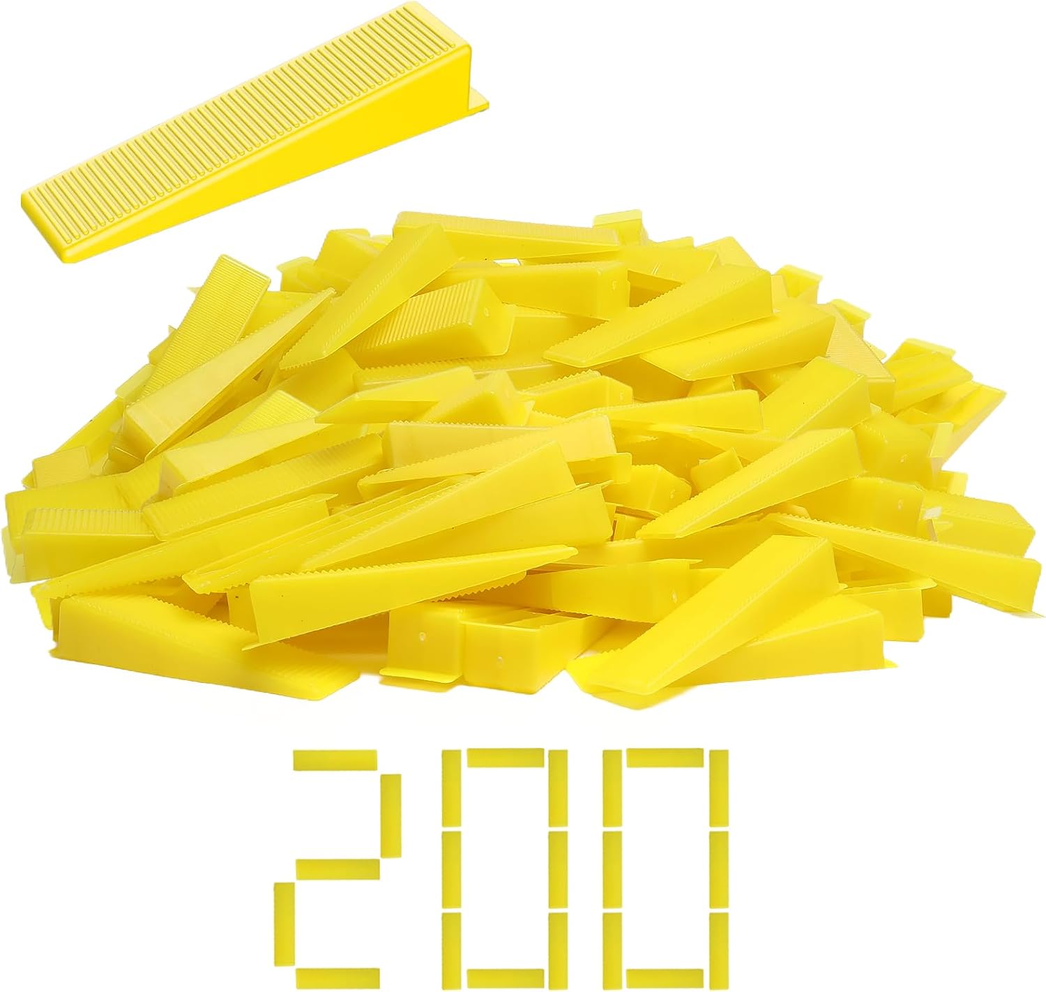 200PCS Tile Leveling System Tile Wedges for 1/8", 1/16", 1/32" Spacers