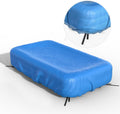 Inflatable Pool Cover Rectangle for 120” x 72”, 130” x 72”, 145" x 74" Pool, Secure Elastic Edge & Drawstrings 10' x