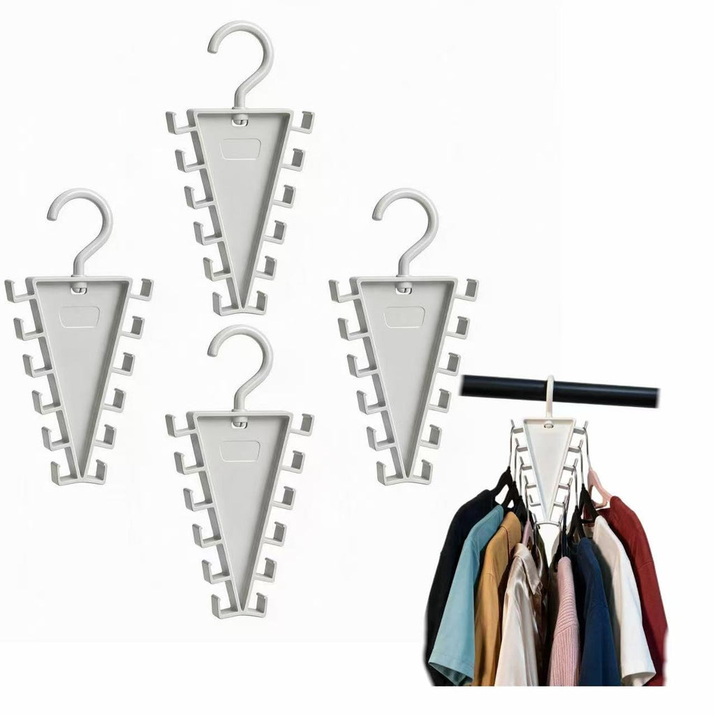 V-Shape 12-Hook Rotating Hanger, 360° Space Saving Closet Organizer