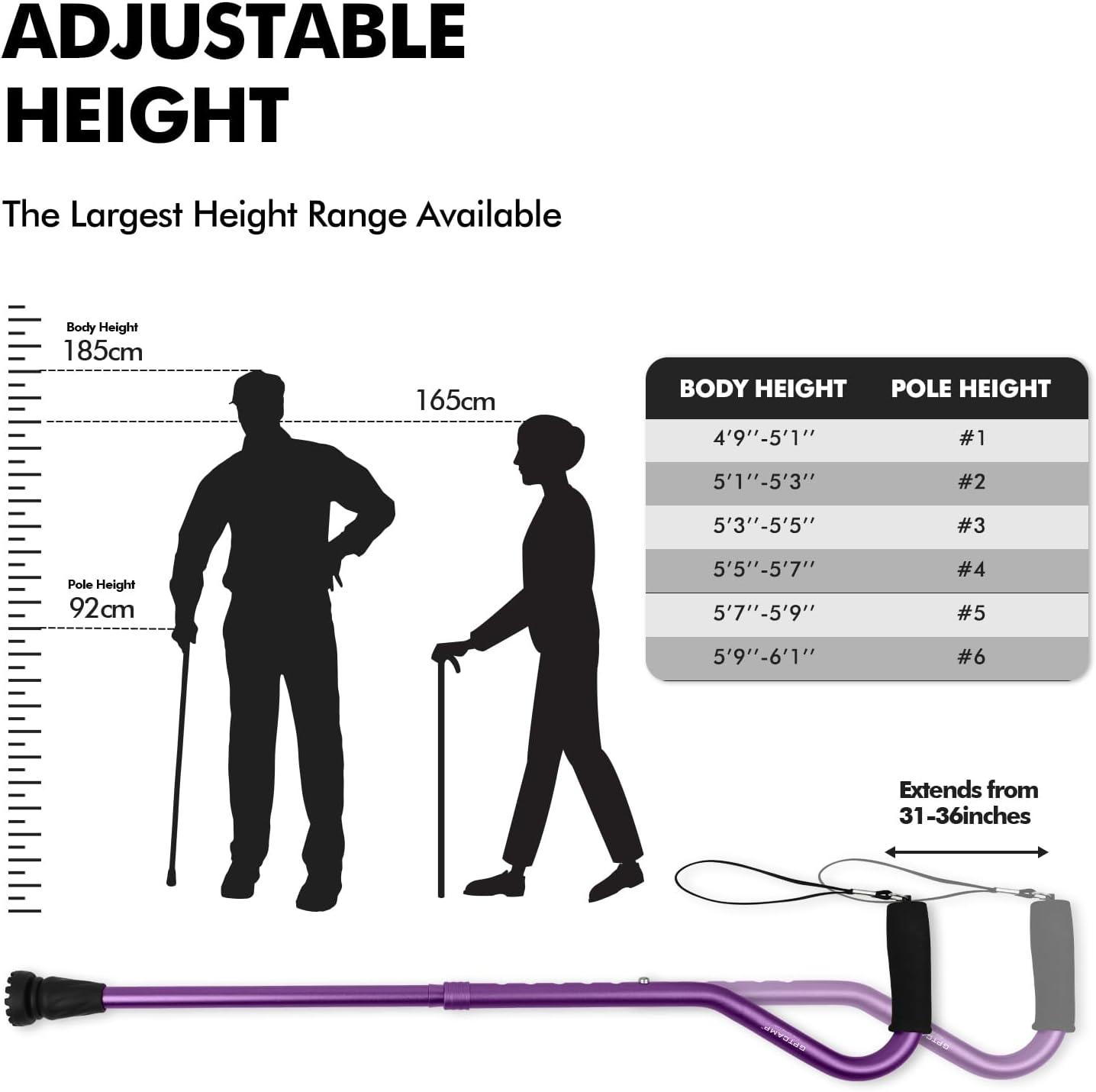 Walking Cane and Walking Stick for Men Women,Lightweight Folding Canes with Offset Soft Cushioned Handle,Adjustable &