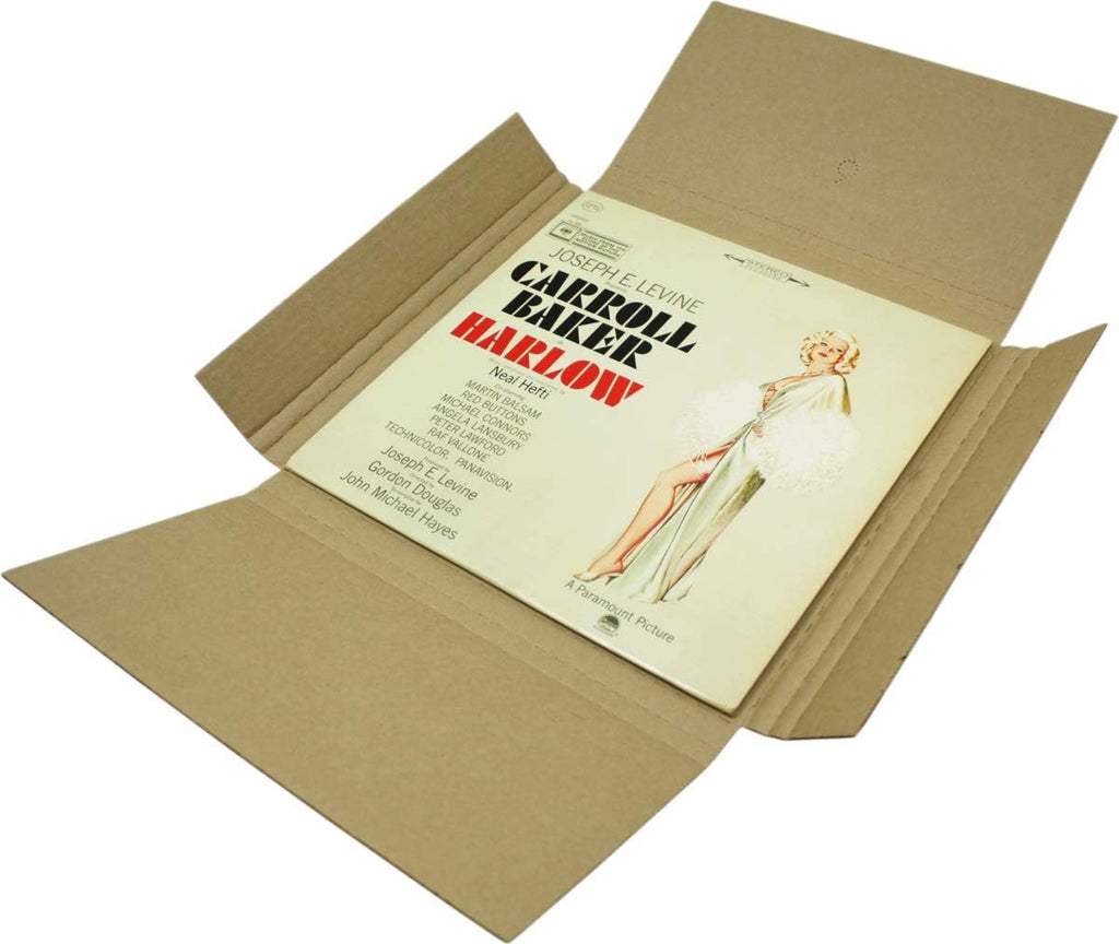 (25) White Vinyl Record LP Shipping Mailer Boxes - Holds 1 to 3 12" Records - Adjustable Height - STRONG 32 ECT