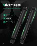 SCITOO Shocks for HHR for Astra for 2005-2010 for Chevy Cobalt (Rear 2Pcs)