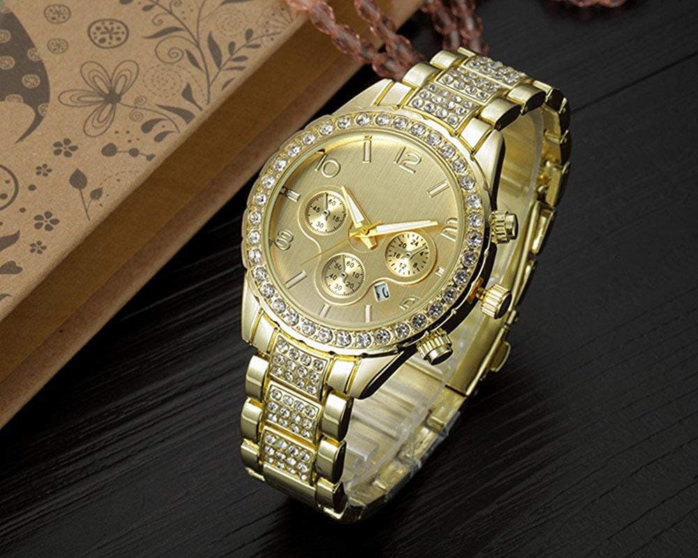 Unisex Diamond Watches Men and Women Fashion Rose Gold Silver Stainless Steel Calendar Quartz Watch