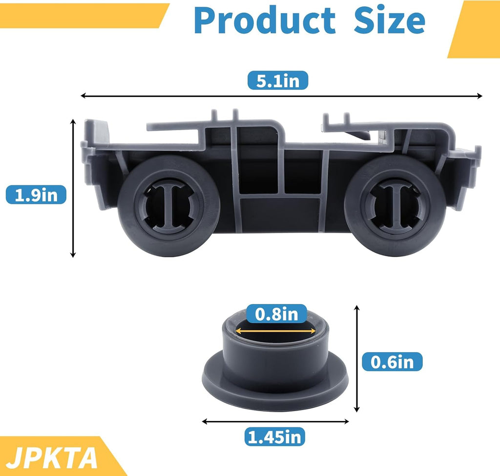 WD28X27241 Dishwasher Lower Rack Wheels Carrier Kit Replacement Part Compatible with GE Dishwasher Baskets Roller Assembly L and R Side Replaces for WD12X10439 WD12X10438 Pack of 2