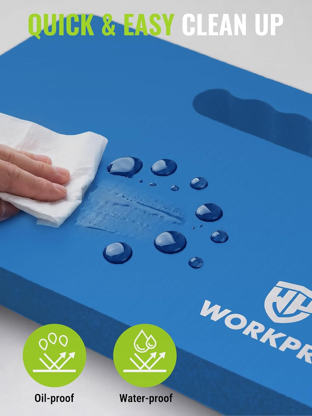 Extra Thick NBR Kneeling Pad, 17.5 x 11 x 1.5 in, Blue | Soft NBR Foam Cushioning, Large Foam Kneeler Mat