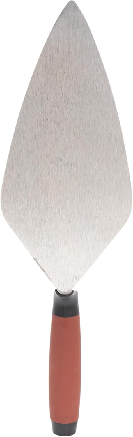 London Brick Trowel, 11 x 4 7/8 Inch, Assembled in the USA | Forged One-Piece High Carbon Steel Blade, Taper-Ground